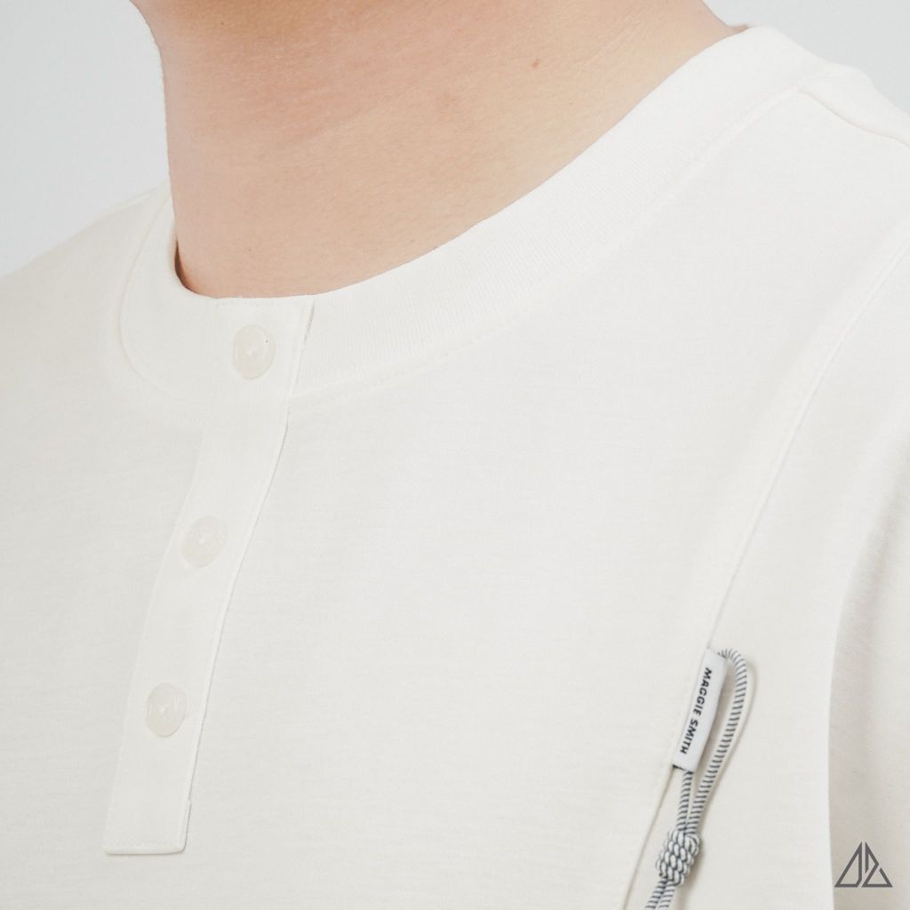 Áo Thun Nam D2SHOP giả cổ Henley , vải Premium Cotton B-F8809