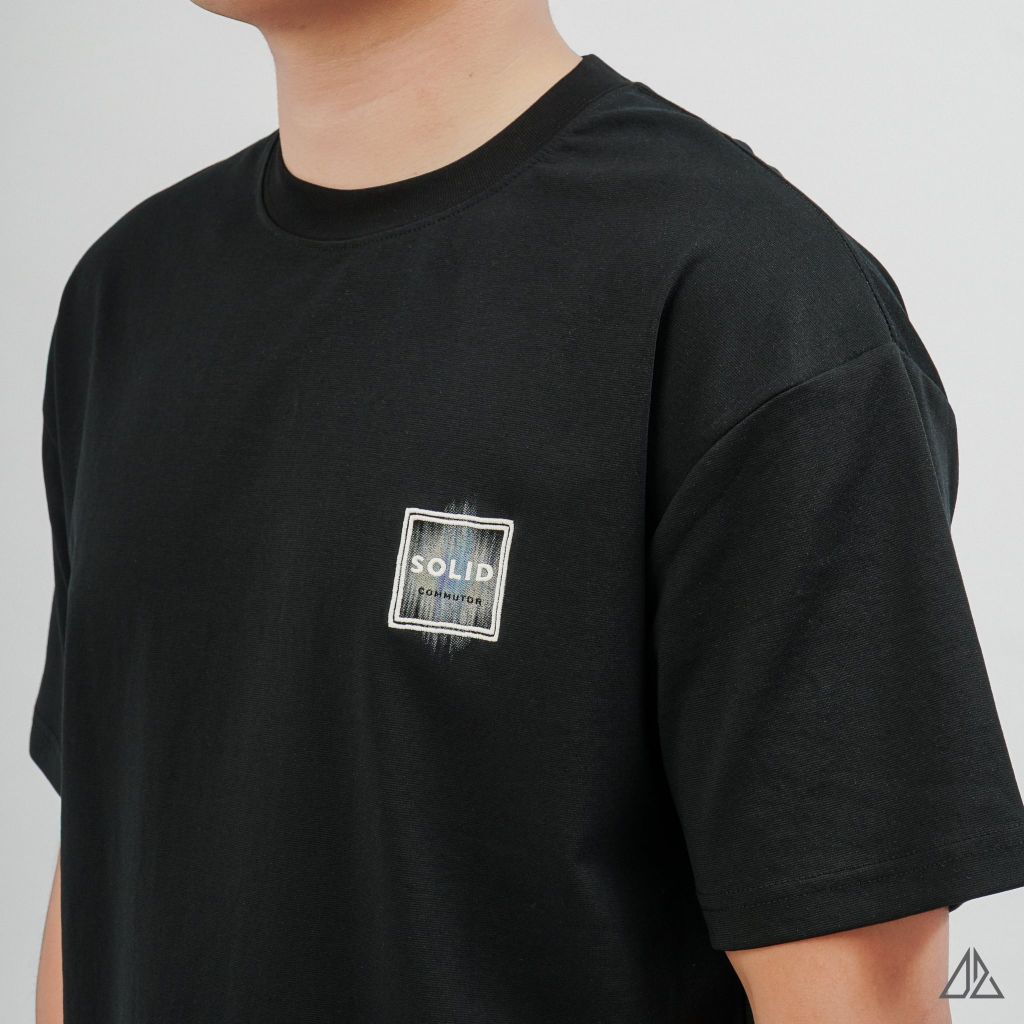 Áo Thun Nam D2SHOP thêu patch SOLID, vải Hybrid Cotton Blend B-N5092