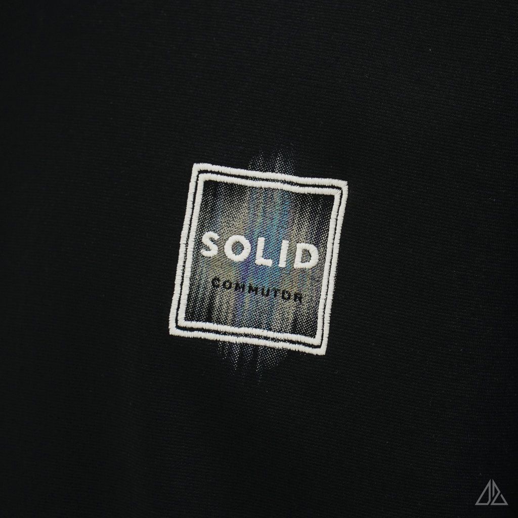 Áo Thun Nam D2SHOP thêu patch SOLID, vải Hybrid Cotton Blend B-N5092