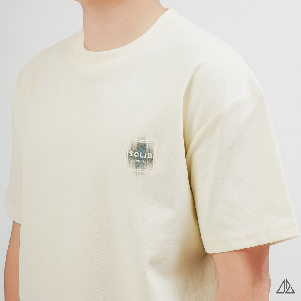 Áo Thun Nam D2SHOP thêu patch SOLID, vải Hybrid Cotton Blend B-N5092