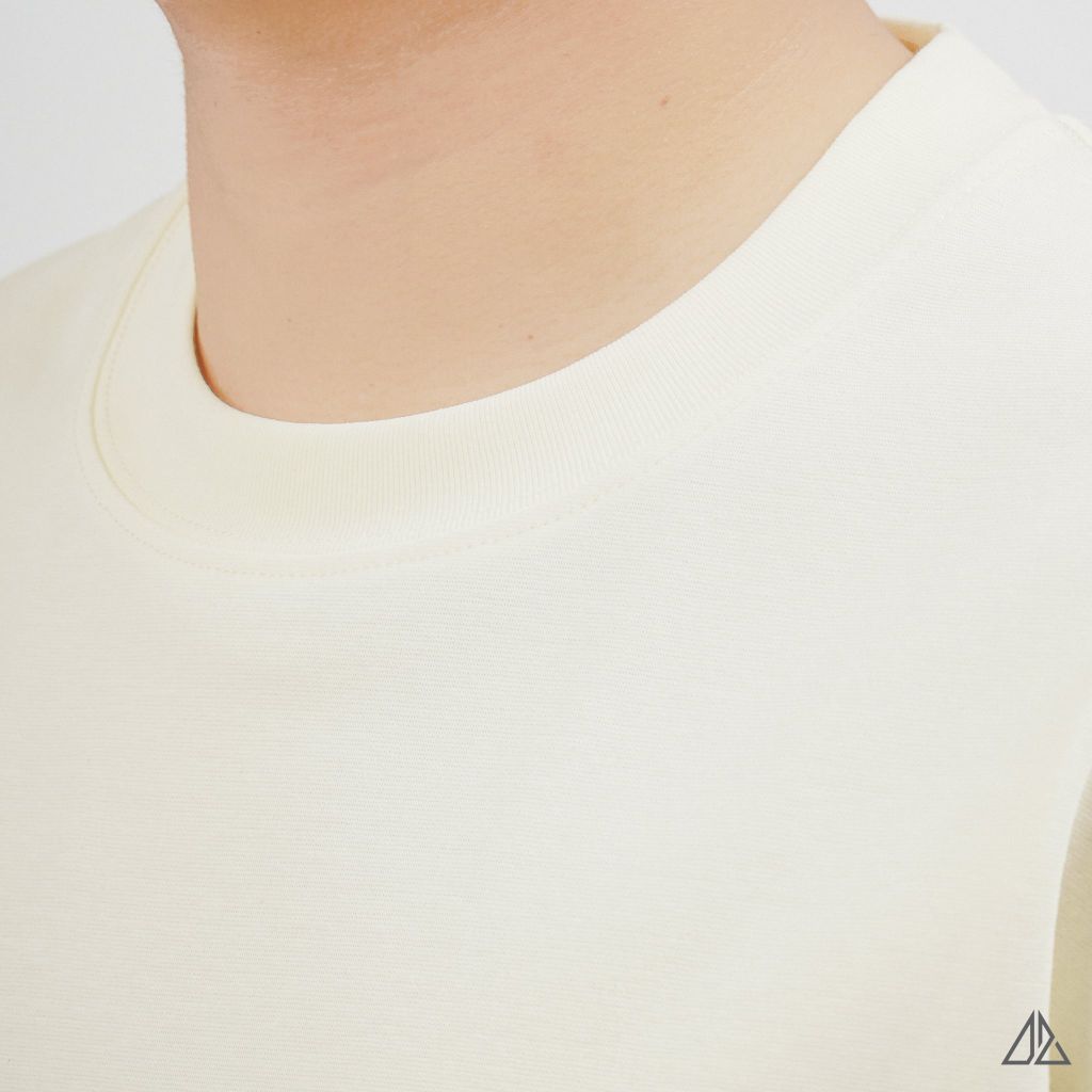 Áo Thun Nam D2SHOP thêu patch SOLID, vải Hybrid Cotton Blend B-N5092