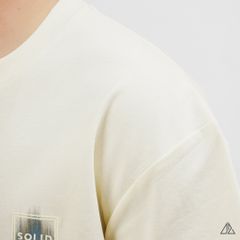 Áo Thun Nam D2SHOP thêu patch SOLID, vải Hybrid Cotton Blend B-N5092