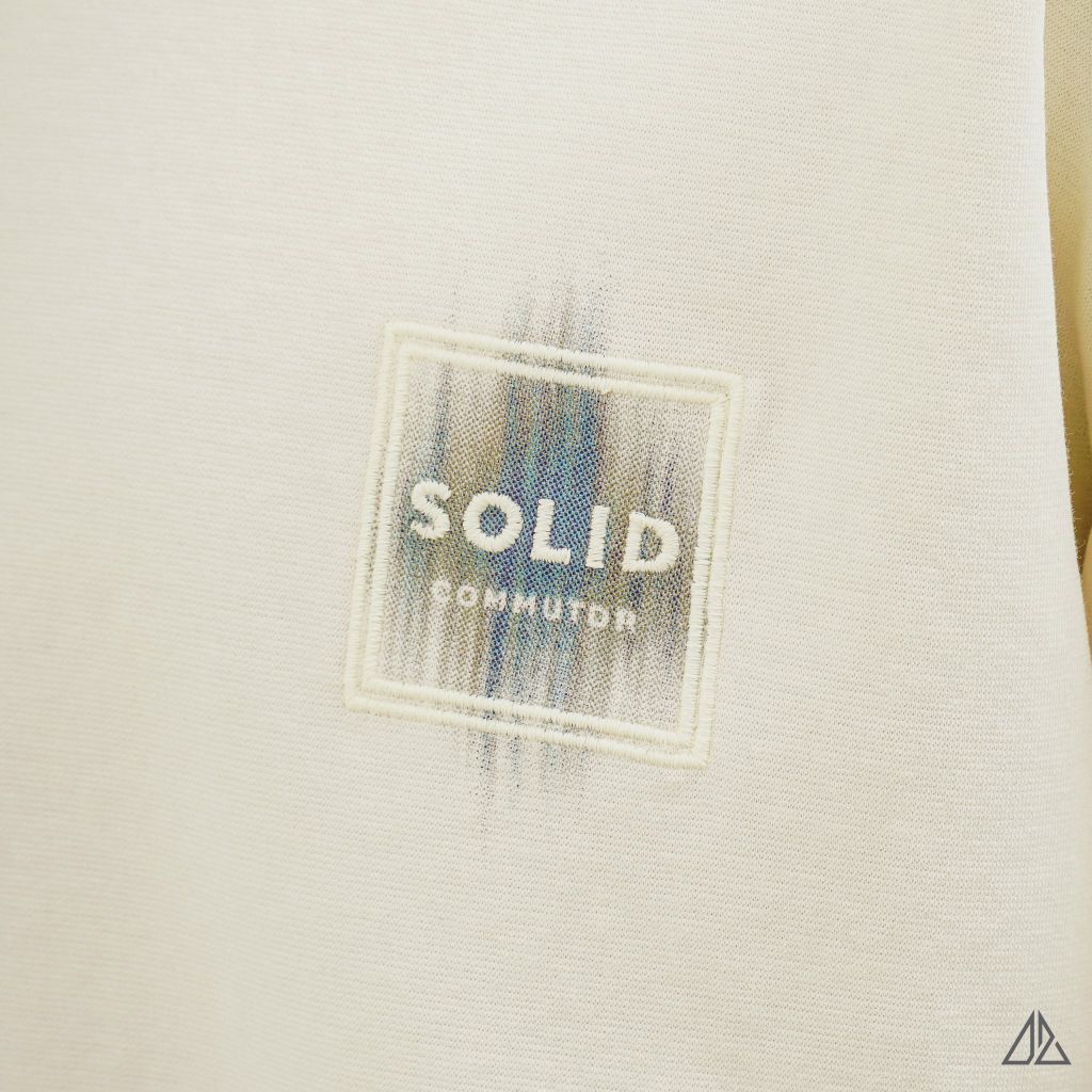 Áo Thun Nam D2SHOP thêu patch SOLID, vải Hybrid Cotton Blend B-N5092