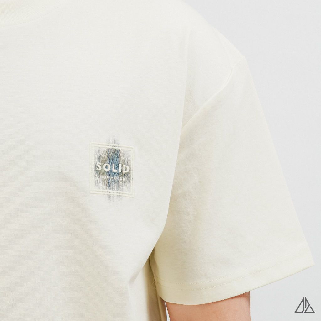 Áo Thun Nam D2SHOP thêu patch SOLID, vải Hybrid Cotton Blend B-N5092