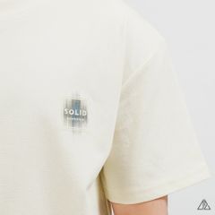 Áo Thun Nam D2SHOP thêu patch SOLID, vải Hybrid Cotton Blend B-N5092