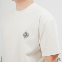 Áo Thun Nam D2SHOP thêu patch SOLID, vải Hybrid Cotton Blend B-N5092