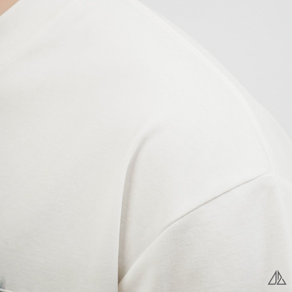 Áo Thun Nam D2SHOP thêu patch SOLID, vải Hybrid Cotton Blend B-N5092