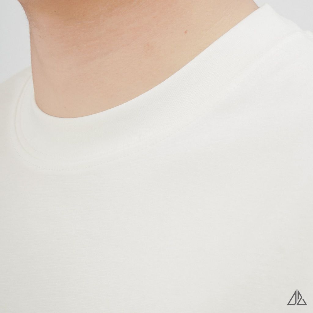 Áo Thun Nam D2SHOP thêu patch SOLID, vải Hybrid Cotton Blend B-N5092