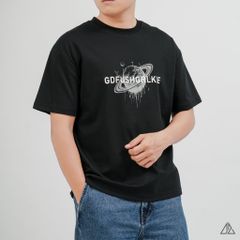 Áo Thun Nam D2SHOP in nổi 3D hình hành tinh, vải Hybrid Cotton Blend B-N5095