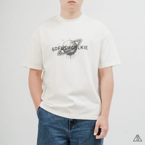 Áo Thun Nam D2SHOP in nổi 3D hình hành tinh, vải Hybrid Cotton Blend B-N5095