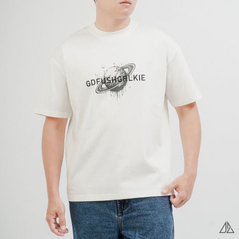 Áo Thun Nam D2SHOP in nổi 3D hình hành tinh, vải Hybrid Cotton Blend B-N5095