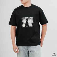 Áo Thun Nam D2SHOP in hình thêu chữ MONDAY ROUTINES, vải Hybrid Cotton B-N5097
