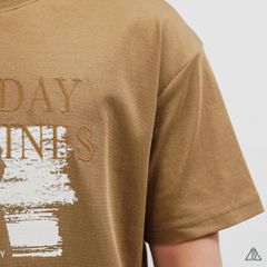Áo Thun Nam D2SHOP in hình thêu chữ MONDAY ROUTINES, vải Hybrid Cotton B-N5097