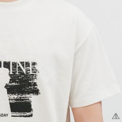 Áo Thun Nam D2SHOP in hình thêu chữ MONDAY ROUTINES, vải Hybrid Cotton B-N5097