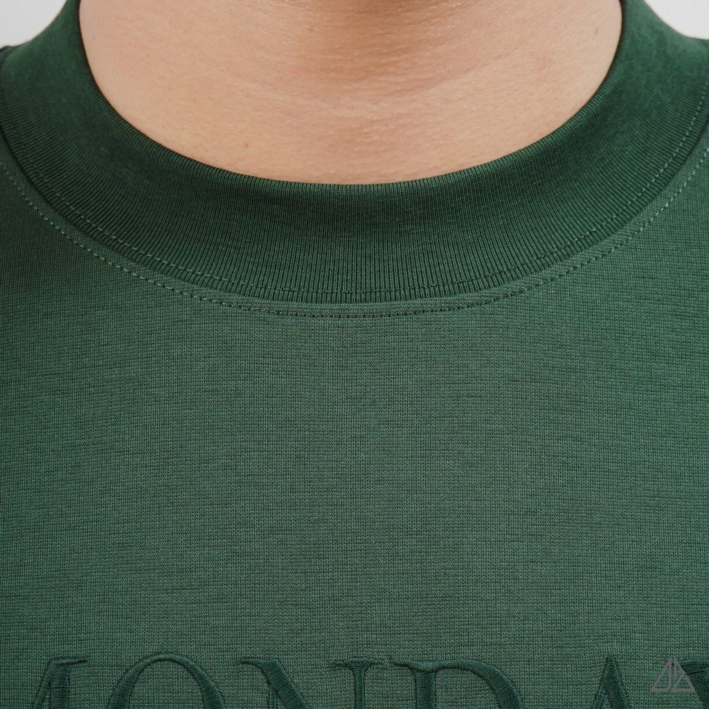 Áo Thun Nam D2SHOP in hình thêu chữ MONDAY ROUTINES, vải Hybrid Cotton B-N5097