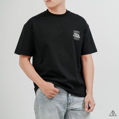 Áo Thun Nam D2SHOP in hình lưng Walking Go Together, vải Hybrid Cotton B-N5102
