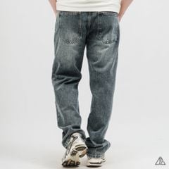 Quần Jean Nam D2SHOP ống xuông Relaxed Fit màu xám đậm wash, vải Denim cao cấp J-3079