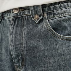 Quần Jean Nam D2SHOP ống xuông Relaxed Fit màu xám đậm wash, vải Denim cao cấp J-3079
