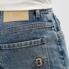 Quần Jean Nam D2SHOP xanh wash DURO dáng Slim Fit, vải Denim co giãn cao cấp J-A9062