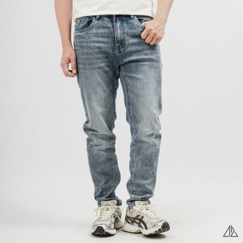 Quần Jean Nam D2SHOP xanh wash DURO dáng Slim Fit, vải Denim co giãn cao cấp J-A9062