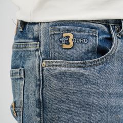 Quần Jean Nam D2SHOP xanh wash DURO dáng Slim Fit, vải Denim co giãn cao cấp J-A9062