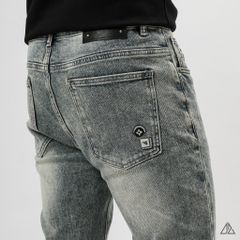 Quần Jean Slim Fit Nam D2SHOP màu xanh bạc wash New J-6389