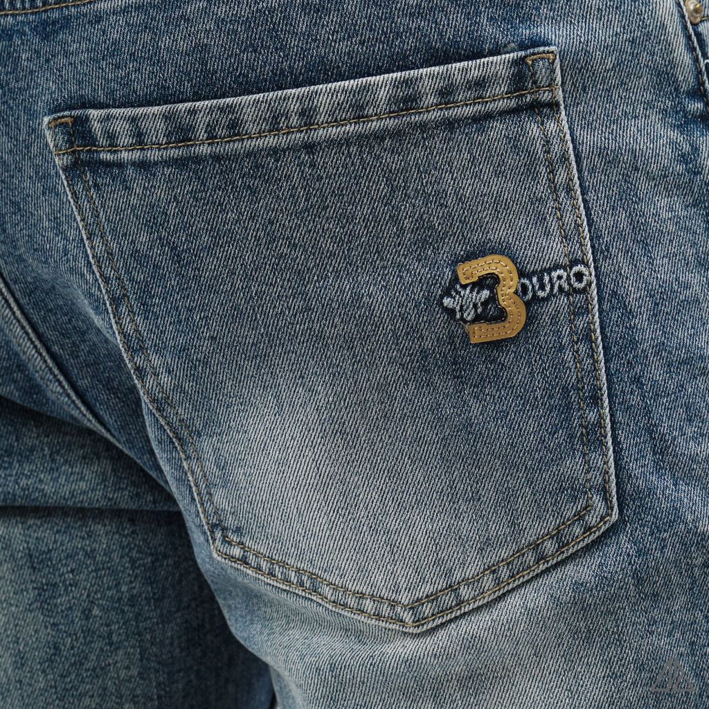 Quần Jean Nam D2SHOP xanh wash DURO dáng Slim Fit, vải Denim co giãn cao cấp J-A9062