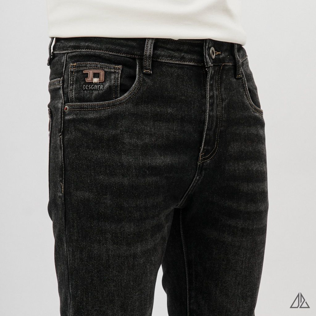 Quần Jean Slim Fit Nam D2SHOP TODAY co giãn, màu muối tiêu J-6581