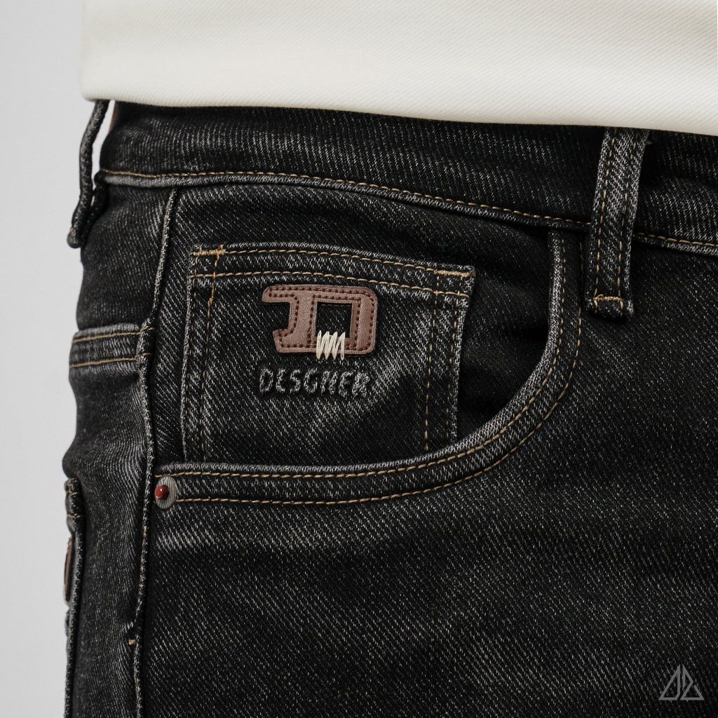 Quần Jean Slim Fit Nam D2SHOP TODAY co giãn, màu muối tiêu J-6581