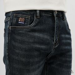 Quần Jean Slim Fit Nam D2SHOP MAGICALN co giãn, màu xanh đậm wash  J-6581