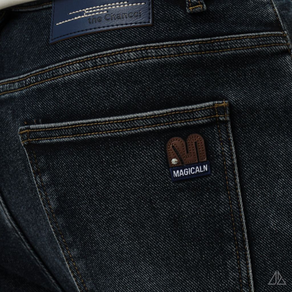 Quần Jean Slim Fit Nam D2SHOP MAGICALN co giãn, màu xanh đậm wash  J-6581