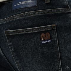 Quần Jean Slim Fit Nam D2SHOP MAGICALN co giãn, màu xanh đậm wash  J-6581