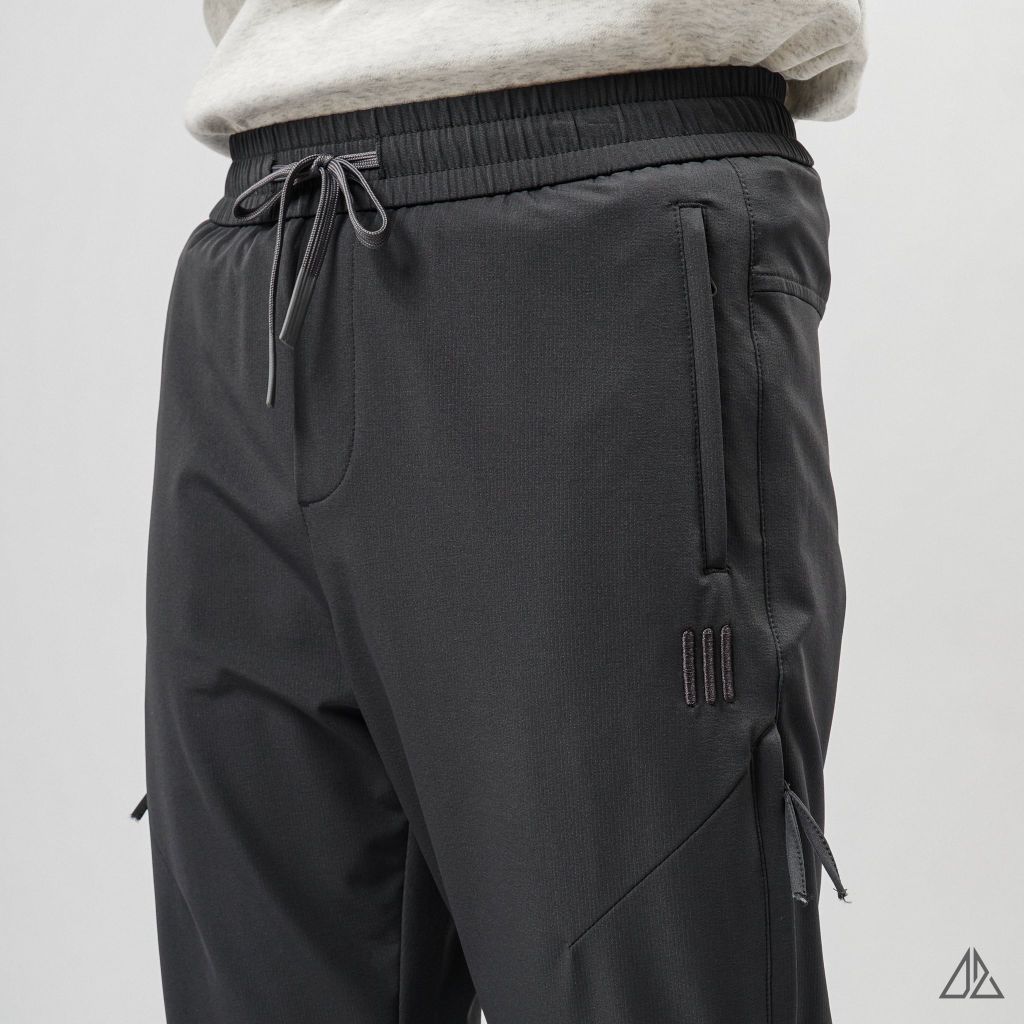 Quần Jogger Dù D2SHOP túi Zip hông, vải dù co giãn JG-5010