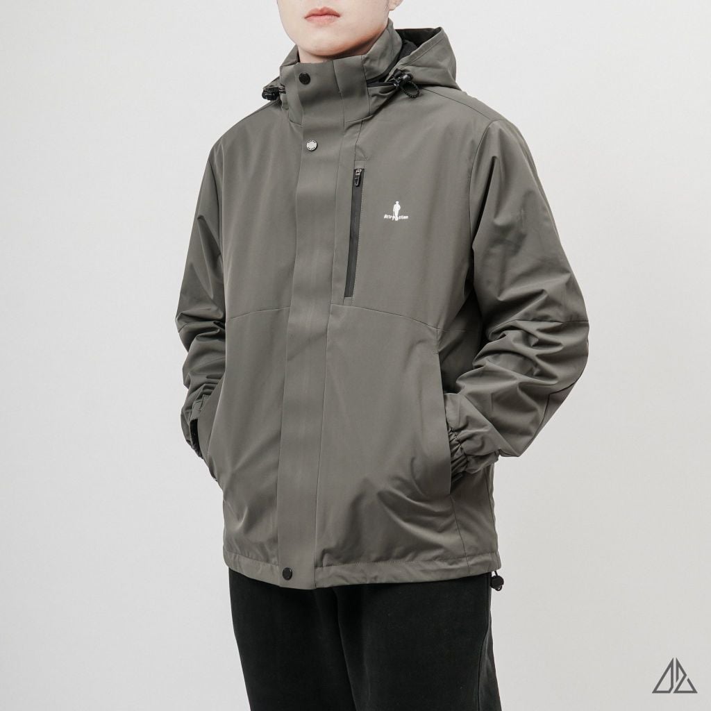 Áo Khoác Nam D2SHOP ATTRACTION nón trùm xếp gọn, vải dù K-32551