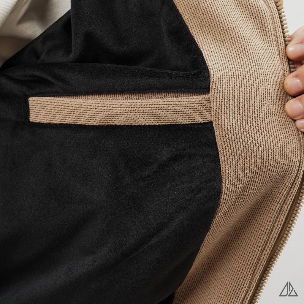 Áo Khoác Nam D2SHOP MOOD phối viền sọc, vải nhung tăm K-6609