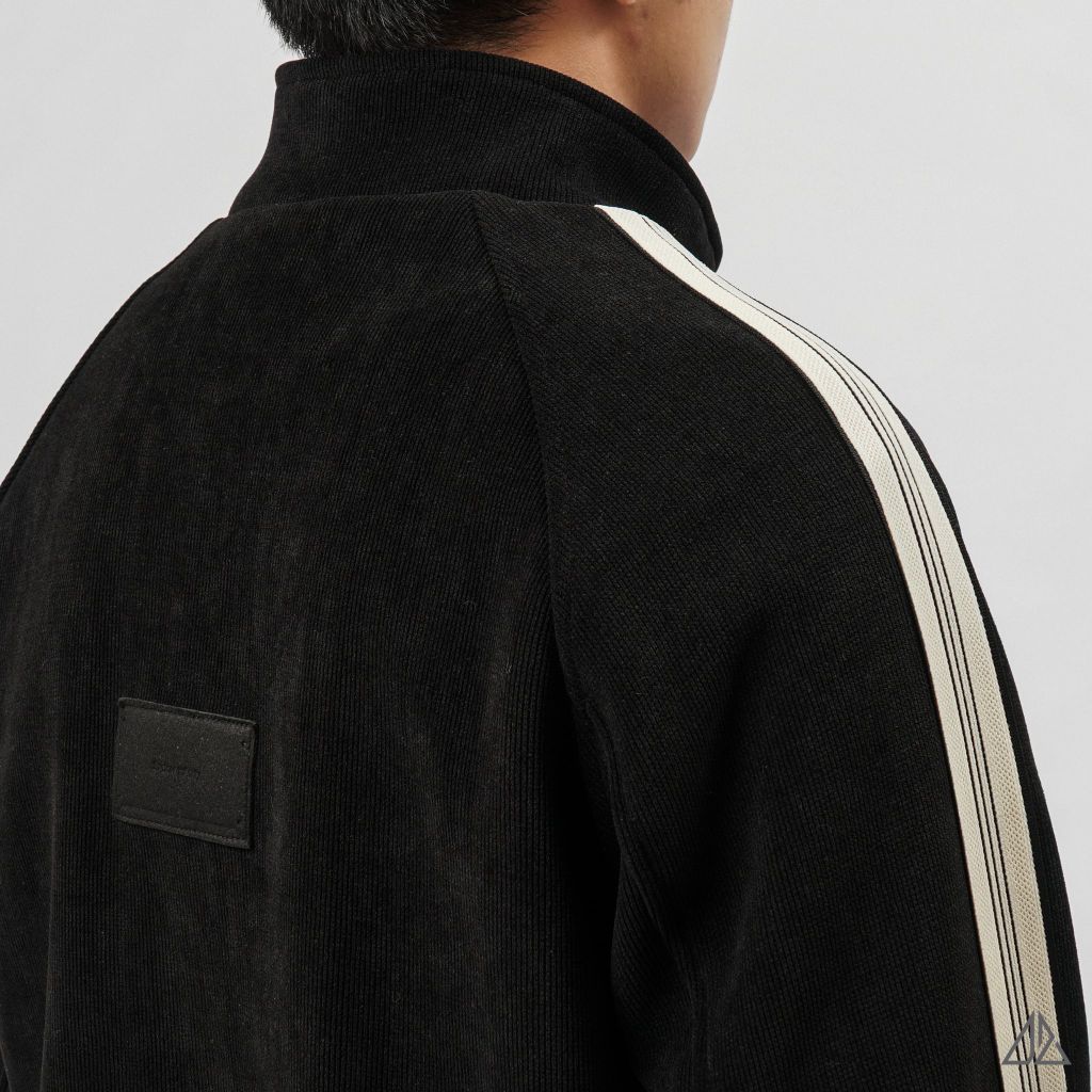 Áo Khoác Nam D2SHOP MOOD phối viền sọc, vải nhung tăm K-6609