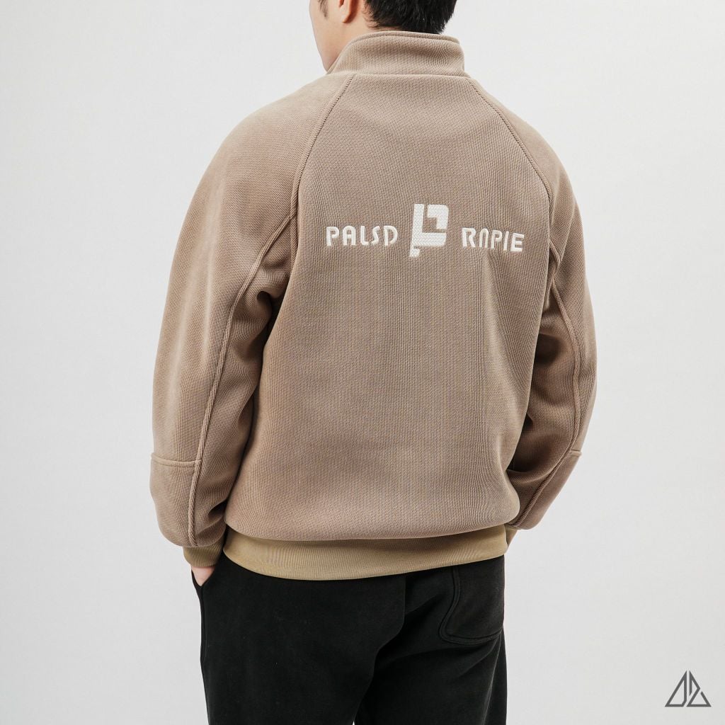 Áo khoác nhung cổ đứng lót nhung thêu P K-6611