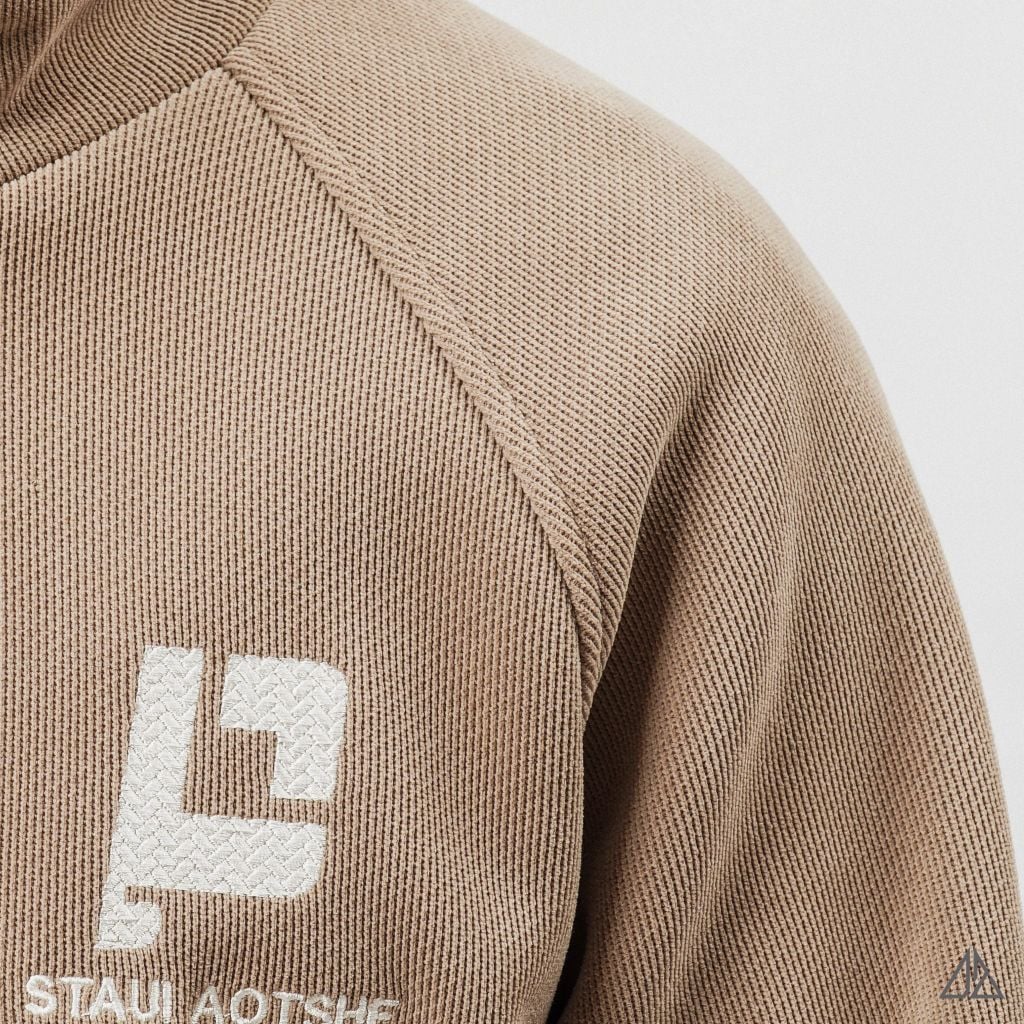 Áo khoác nhung cổ đứng lót nhung thêu P K-6611