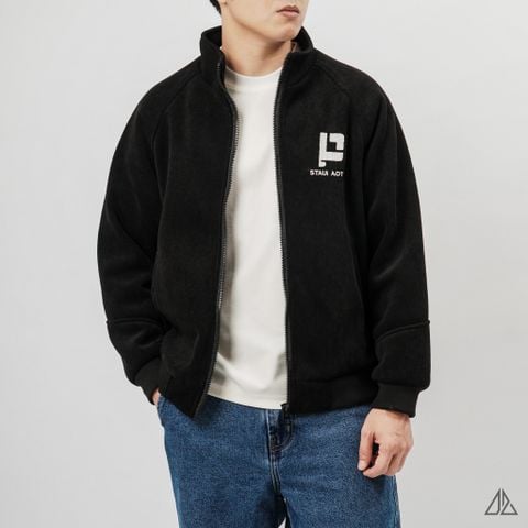 Áo khoác nhung cổ đứng lót nhung thêu P K-6611