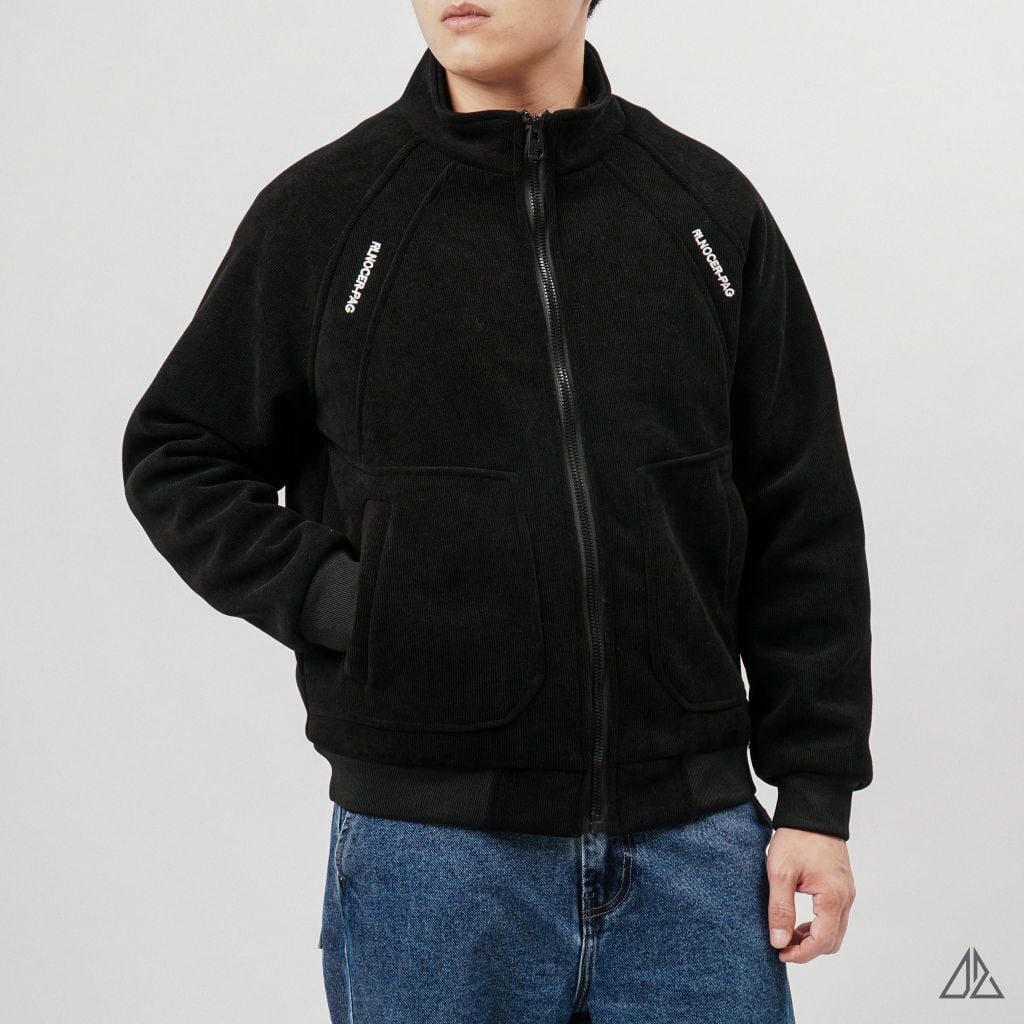 Áo Khoác Nam D2SHOP thêu chữ PAG, vải nhung tắm chần bông K-6612