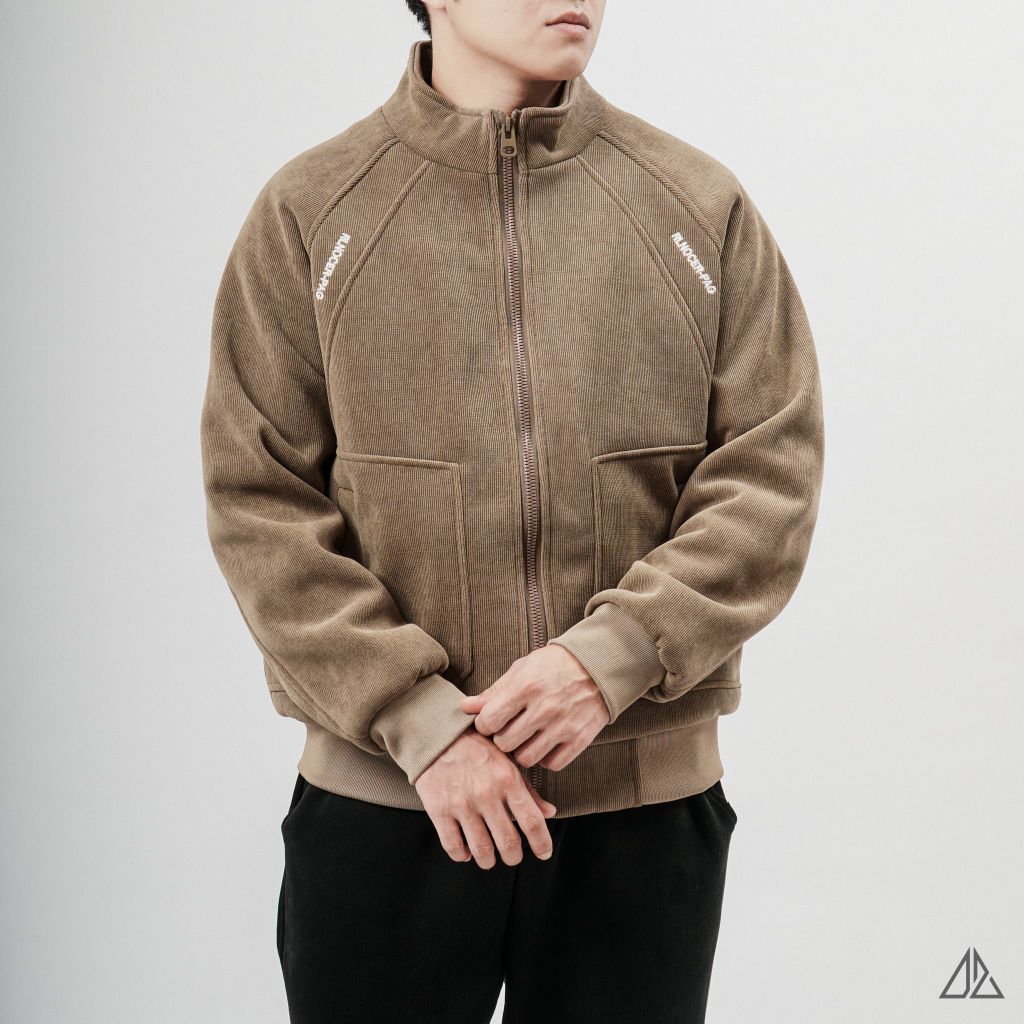 Áo Khoác Nam D2SHOP thêu chữ PAG, vải nhung tắm chần bông K-6612