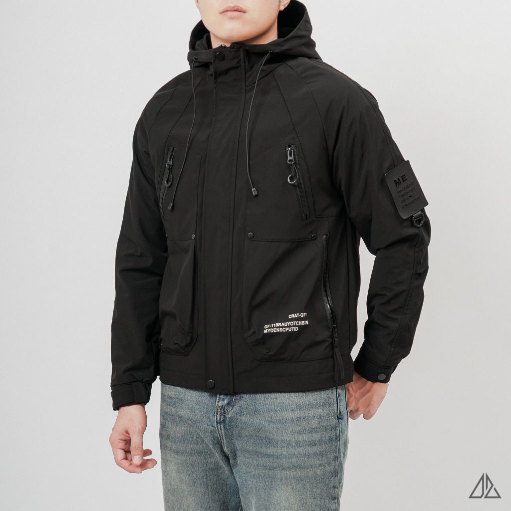 Áo Khoác Gió Nam D2SHOP phối túi zip ngực K-6815