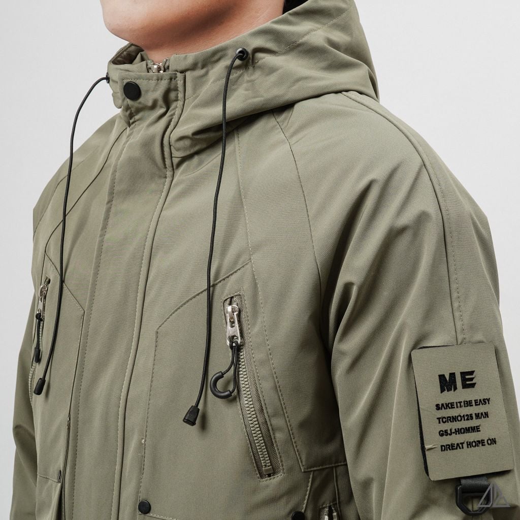 Áo Khoác Gió Nam D2SHOP phối túi zip ngực K-6815