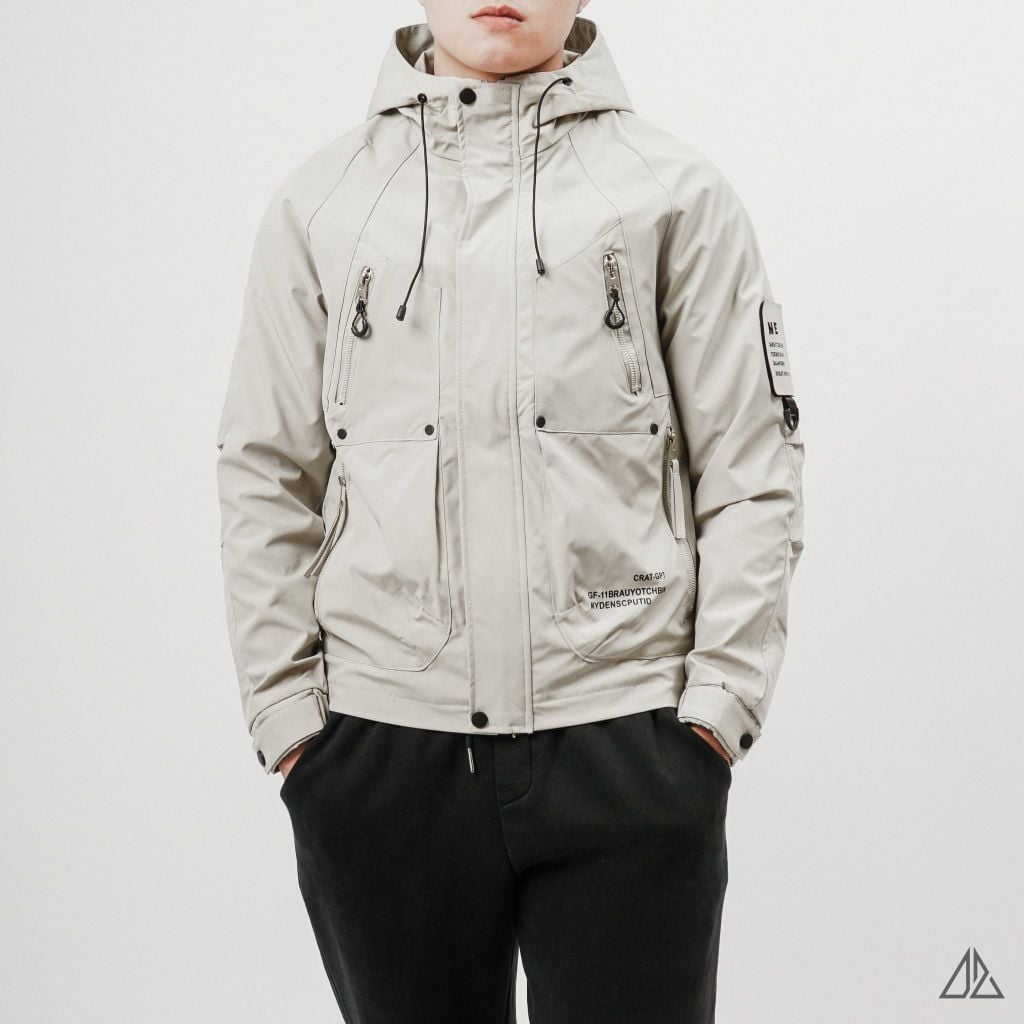 Áo Khoác Gió Nam D2SHOP phối túi zip ngực K-6815