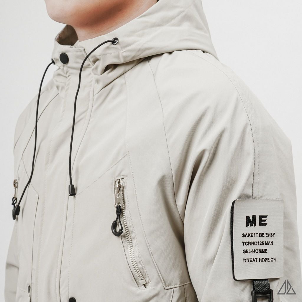 Áo Khoác Gió Nam D2SHOP phối túi zip ngực K-6815