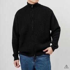 Áo Khoác Cardigan Len Nam D2SHOP Zip kéo cổ dứng, vải len dệt gân K-6853