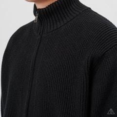 Áo Khoác Cardigan Len Nam D2SHOP Zip kéo cổ dứng, vải len dệt gân K-6853