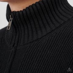 Áo Khoác Cardigan Len Nam D2SHOP Zip kéo cổ dứng, vải len dệt gân K-6853