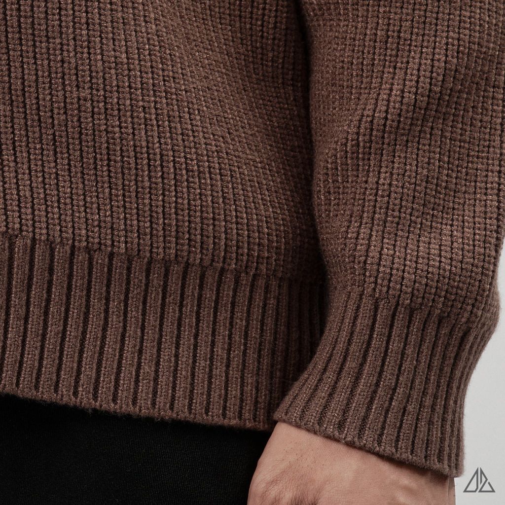 Áo Khoác Cardigan Len Nam D2SHOP Zip kéo cổ dứng, vải len dệt gân K-6853