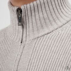 Áo Khoác Cardigan Len Nam D2SHOP Zip kéo cổ dứng, vải len dệt gân K-6853